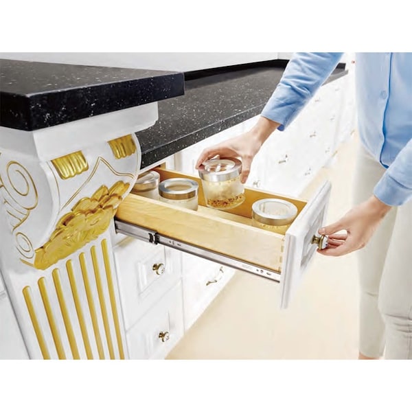 Dtc 22in Soft-close Full Extension Zinc Side Mount Ball Bearing Drawer Slide - 100 Lbs Weight Rating - 4587122H