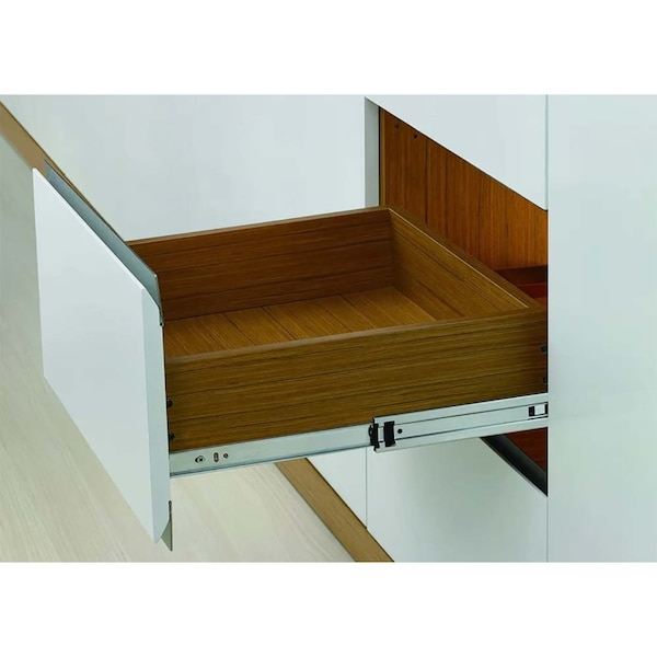 Dtc 22in Soft-close Full Extension Zinc Side Mount Ball Bearing Drawer Slide - 100 Lbs Weight Rating - 4587122H