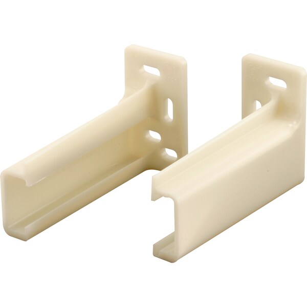 Prime-Line Drawer Track Back Plate, 3/8 In. x 1 In., Plastic, Off-White 6 Pair - R 7265