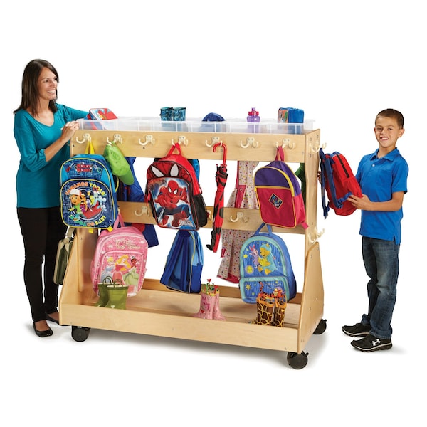 Jonti-Craft Mobile Backpack Cart-with Clear Cubbie-Trays - 39480JC