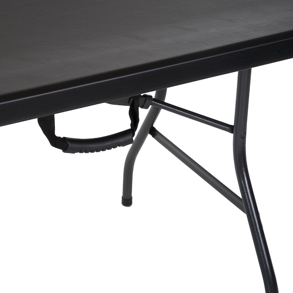 Bridgeport Folding Table, Blow Mold Table, Fold In Half, 96" x 30", Black Color - C778BP14BLK1X