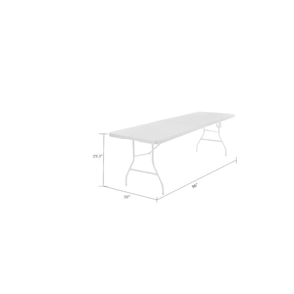Bridgeport Folding Table, Blow Mold Table, Fold In Half, 96" x 30", Black Color - C778BP14BLK1X
