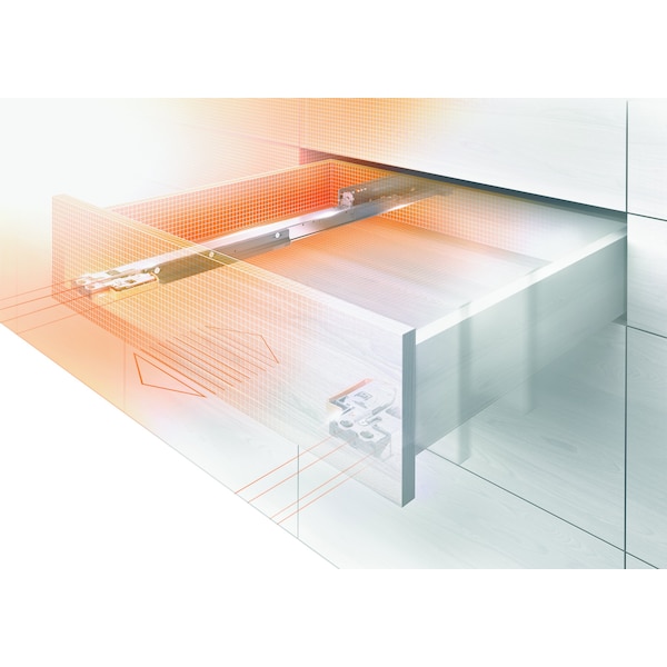 Blum 24in Soft-Close Full Extension Zinc Movento Drawer Slide, Heavy-Duty 170 lbs Weight Rating, PR - 769.6100S