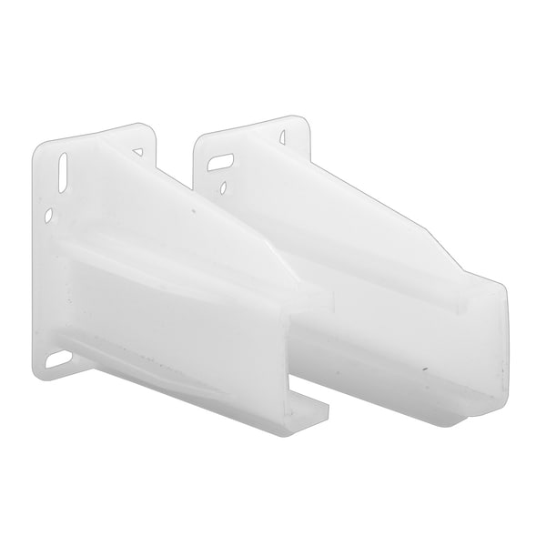 Prime-Line Drawer Track Back Plate, 5/16 in. x 7/8 in., Plastic, White (1-pair) - R 7227