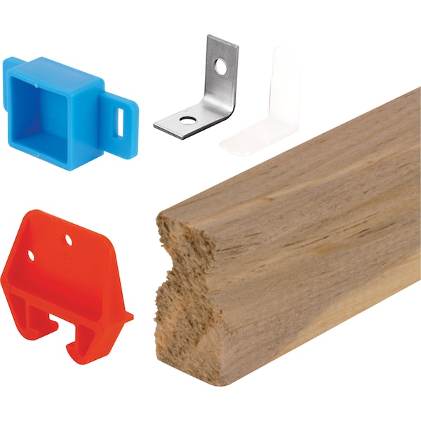 Prime-Line 24 in., Wood, Drawer Track Repair Kit 1 Kit - R 7144