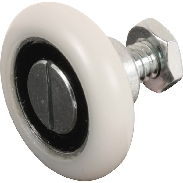 Prime-Line 1-1/8 in. White, Nylon, Ball Bearing Drawer Rollers 2 Pack - R 7228