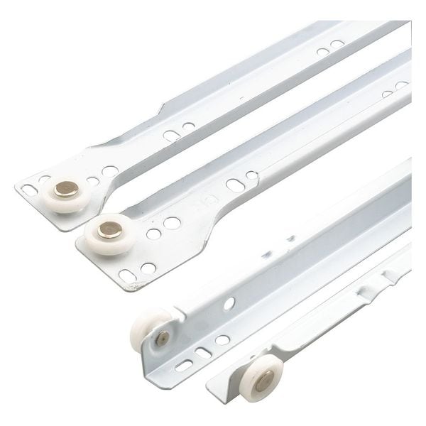 Primeline Tools Bottom Mount RV and Mobile Home Drawer Slides, White (1 Set) - MP7213