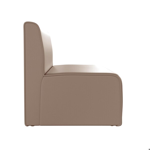 Flash Furniture Bright Beginnings Commercial Grade Modular Classroom Soft Seating, Armless 2-Seater Sofa, Neutral Vinyl - MK-KE15709-GG