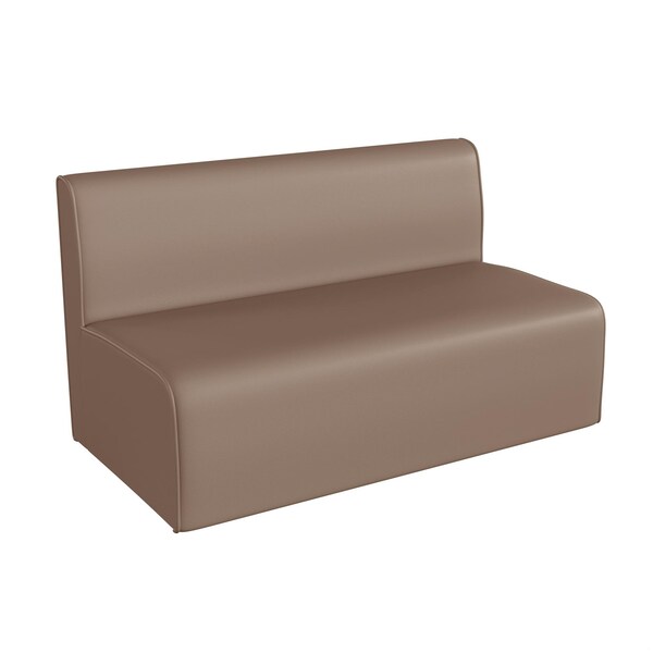 Flash Furniture Bright Beginnings Commercial Grade Modular Classroom Soft Seating, Armless 2-Seater Sofa, Neutral Vinyl - MK-KE15709-GG