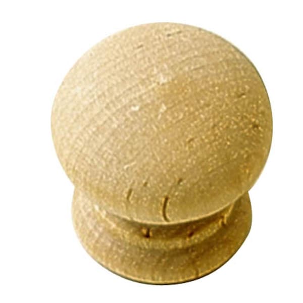 Hd Natural Woodcraft 1.25 in. Cabinet Knob- Unfinished Wood - BWP684 UW