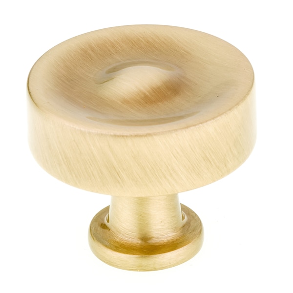 Richelieu 1 3/8 in (35 mm) Satin Brass Traditional Cabinet Knob - BP885535160
