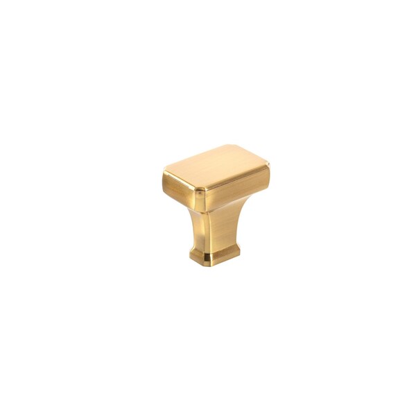 Richelieu 1 3/16-inch (30 mm) x 25/32-inch (20 mm) Aurum Brushed Gold Transitional Cabinet Knob - BP865030158