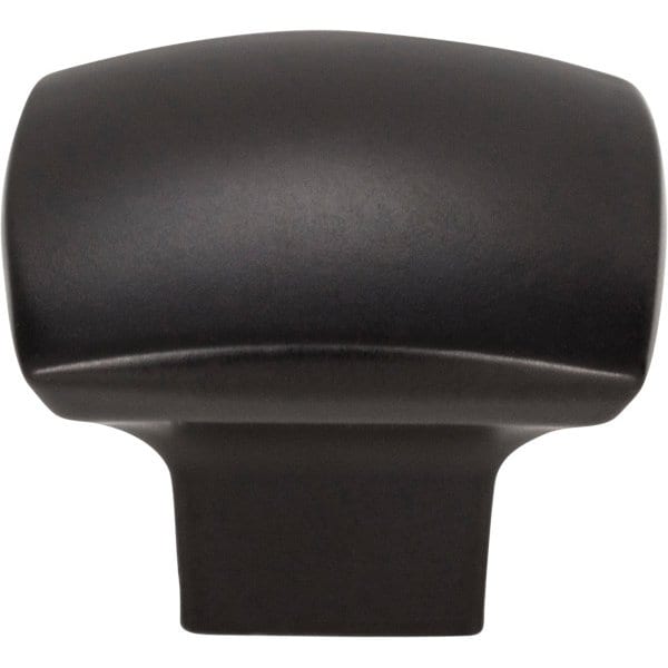 Jeffrey Alexander 1-3/16" Overall Length Matte Black Square Sonoma Cabinet Knob - 431MB
