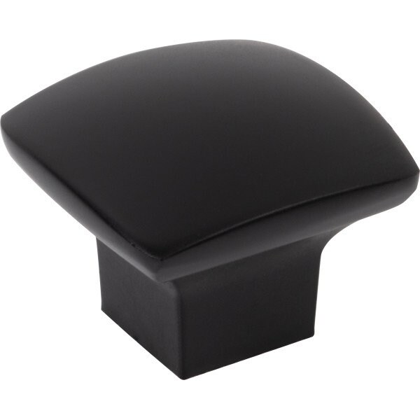Jeffrey Alexander 1-3/16" Overall Length Matte Black Square Sonoma Cabinet Knob - 431MB