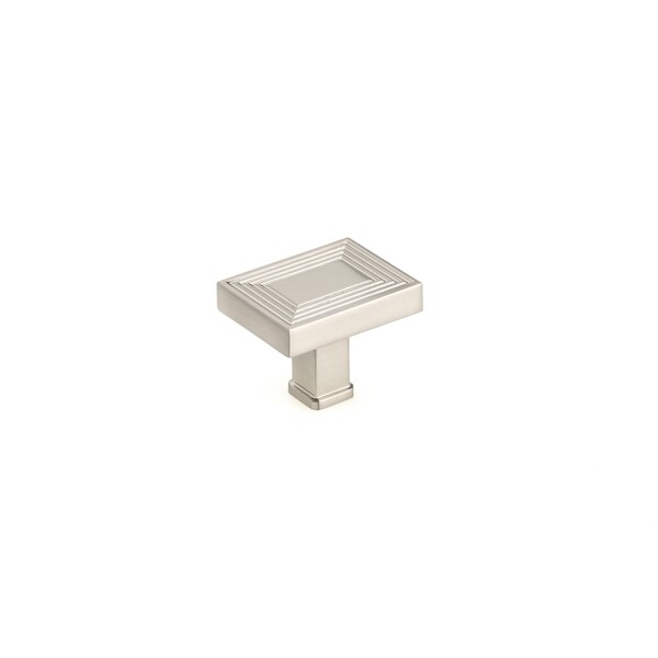 Richelieu 1 3/4 in (45 mm) x 1 3/8 in (35 mm) Brushed Nickel Transitional Cabinet Knob - BP87883545195