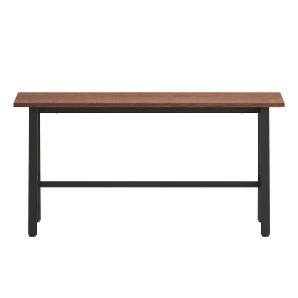 Flash Furniture Redmond 60x24 Conf Tbl w/1in. Thick Dbl Sided Laminate Tbl Top w/PVC and A-Frame Steel Bse, Walnut - MT-M6024-WLT-ABF-GG