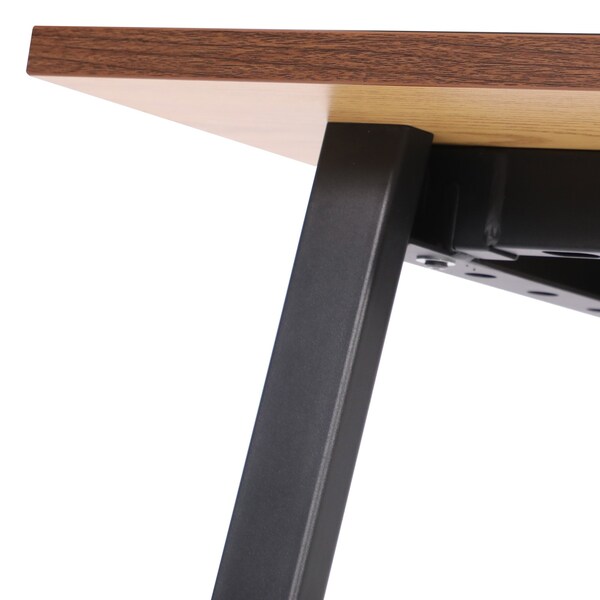 Flash Furniture Redmond 60x24 Conf Tbl w/1in. Thick Dbl Sided Laminate Tbl Top w/PVC and A-Frame Steel Bse, Walnut - MT-M6024-WLT-ABF-GG