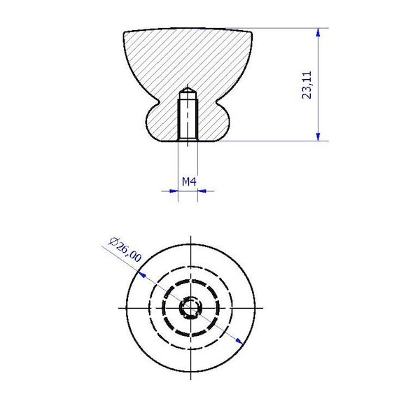 Richelieu 1 1/32 in (26 mm) Chrome Contemporary Cabinet Knob - 798626140