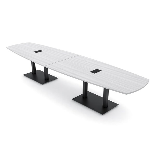 Skutchi Designs Arc Boat 45 in W, 168 in L, White - HAR-ABOT-48X168-DOU.BK-WA7976-EBLK