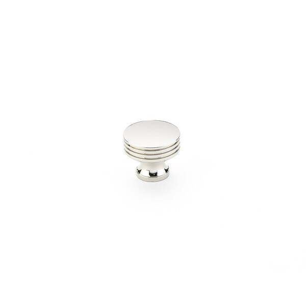Schaub 1-1/4in Menlo Park Disk Round Knob Polished Nickel Finish - 532-PN
