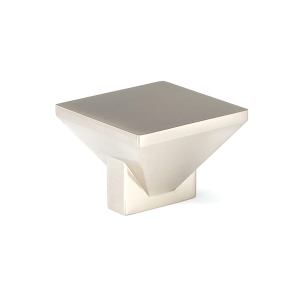 Richelieu 1 9/16-inch (40 mm) x 1 9/16-inch (40 mm) Brushed Nickel Contemporary Cabinet Knob - BP404016195