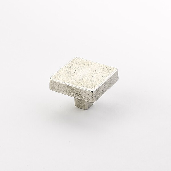 Schaub 1-3/4in Diameter Large Square Vinci Cabinet Knob Polished White Bronze Finish - 815-PWB