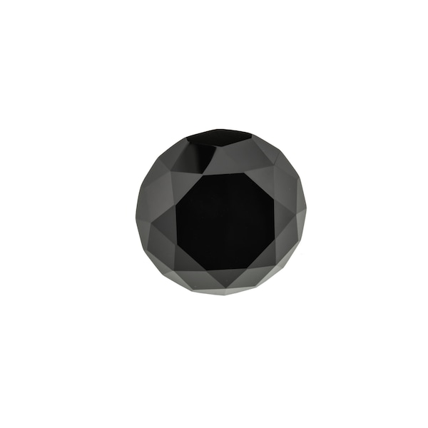 Richelieu 2 in (50 mm) Chrome, Black Contemporary Metal, Crystal Cabinet Knob - BP87765014090