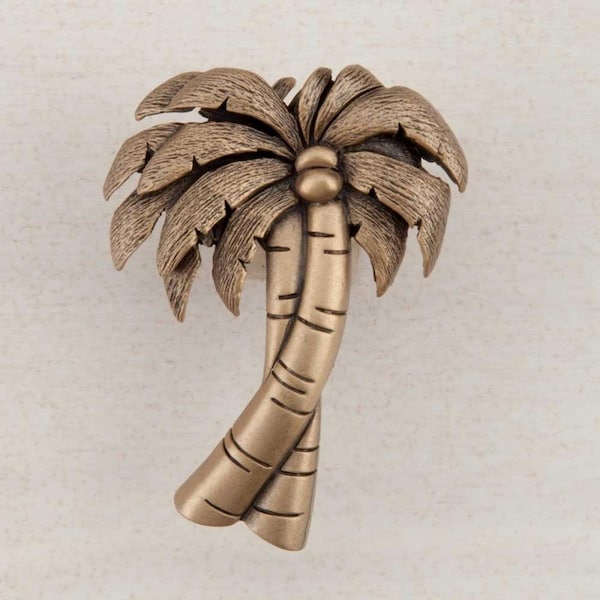 Acorn Mfg Artisan Collection Palm Tree Knob, Museum Gold - DQ1GP