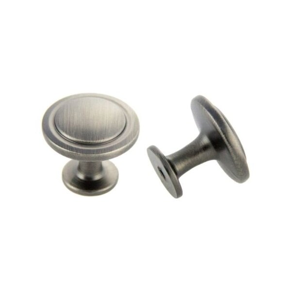 Crown 1-1/4" Deco Cabinet Knob Satin Pewter Finish - CHK80960APH