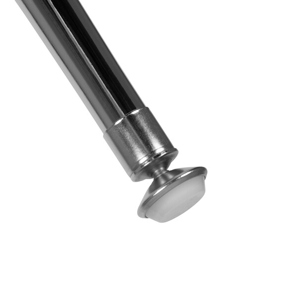 Flash Furniture Half Round 30 W, 60 L, 30.25 H, Chrome, Laminate, Particleboard, Steel, Wood Grain - XU-A60-HCIRC-OAK-T-A-GG