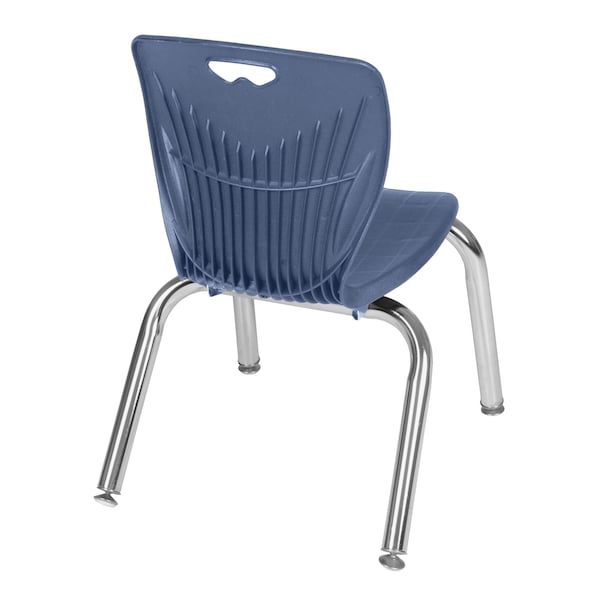 Regency Square Kee Mobile Adjustable Classroom Table W/ 4 Andy Chairs, 36 in W, 36 in L, Neo Walnut - TB3636NWAPCGY45NV