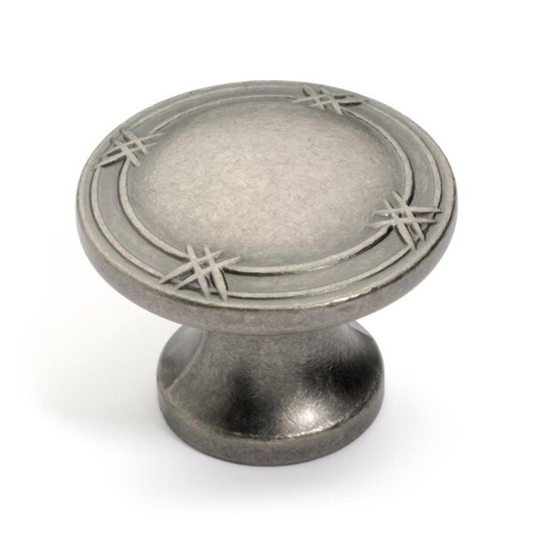 Dynasty Hardware Super Saver Ribbon  Reed Cabinet Knob Antique Nickel - K4001AN