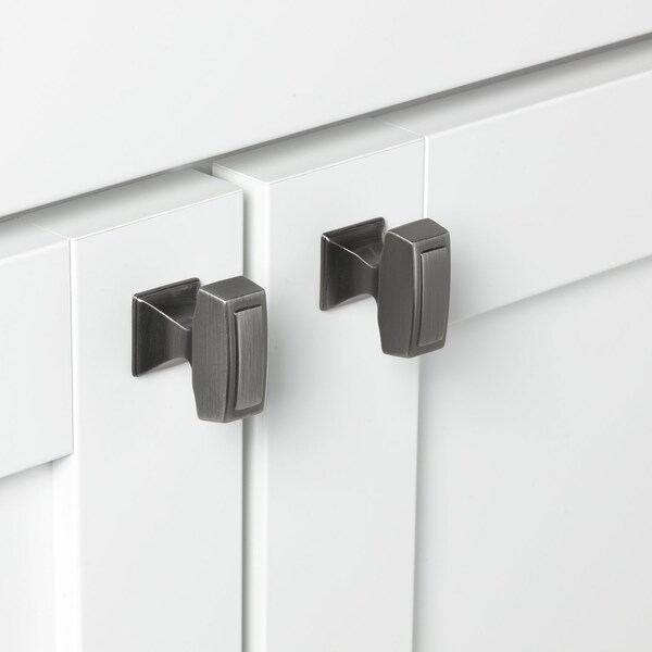 Gliderite Hardware 1-1/8 in. Rectangle Cabinet Knob - 87390-BP, 25PK - 87390-BP-25
