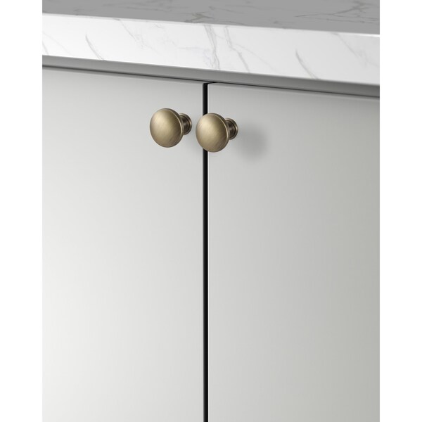 Sapphire Alpha Series 1 in. Modern Medium Aged Bronze Round Cabinet Knob (20-Pack) - SP-1145-K-MAB-20