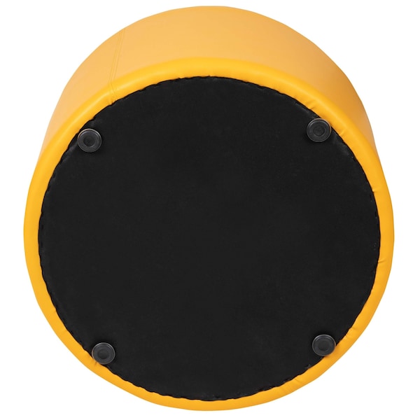 Flash Furniture Large Soft Seating Flexible Circle for Classrooms and Common Spaces - Yellow (18" Height x 24" Diameter) - ZB-FT-060R-18-YEL-GG
