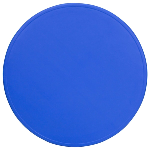 Flash Furniture Round Activity Table, 45 W, 45 L, 23.75 H, Plastic, Steel, Blue - YU-YCX-005-2-ROUND-TBL-BLUE-GG