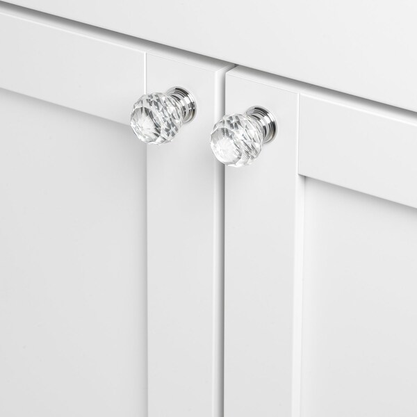 Gliderite Hardware 1-1/4 in. Crystal Cabinet Knob -, 10PK - 9003-CR-30-10