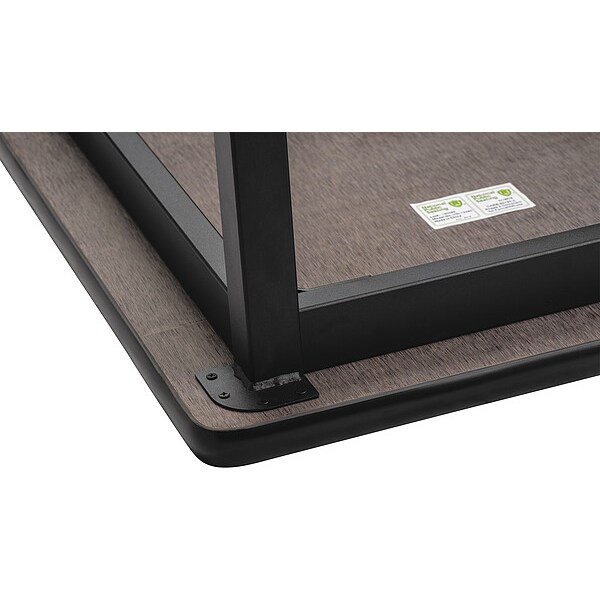 National Public Seating Rectangle Utility Table, Height Adjustable, 24" x 4, 24" W, 48" L, 22.25-37.25" H, Maple - HDT3-2448B