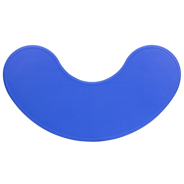 Flash Furniture Kidney Activity Table, 35 W, 65 L, 23.75 H, Plastic, Steel, Blue - YU-YCX-004-2-MOON-TBL-BLUE-GG