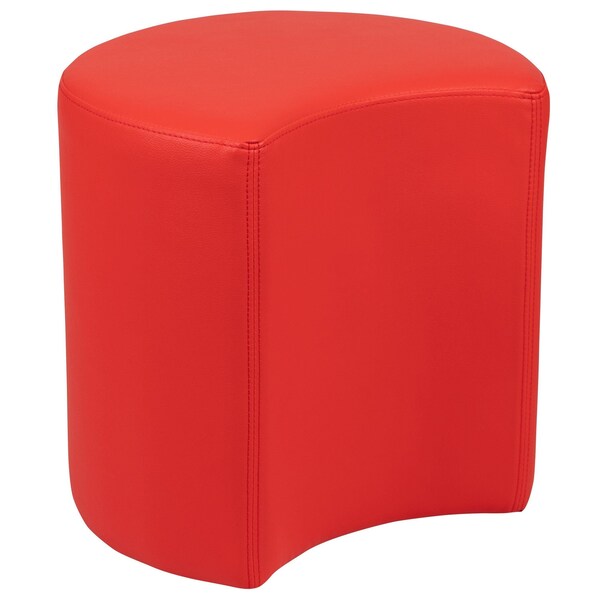 Flash Furniture Soft Seating Flexible Moon for Classrooms and Common Spaces - 18" Seat Height (Red) - ZB-FT-045C-18-RED-GG