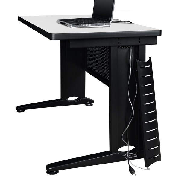 Regency Fusion Benching Systems, 48 W, 58 L, 29 H, Wood, Metal Top, White - MFB4858WH