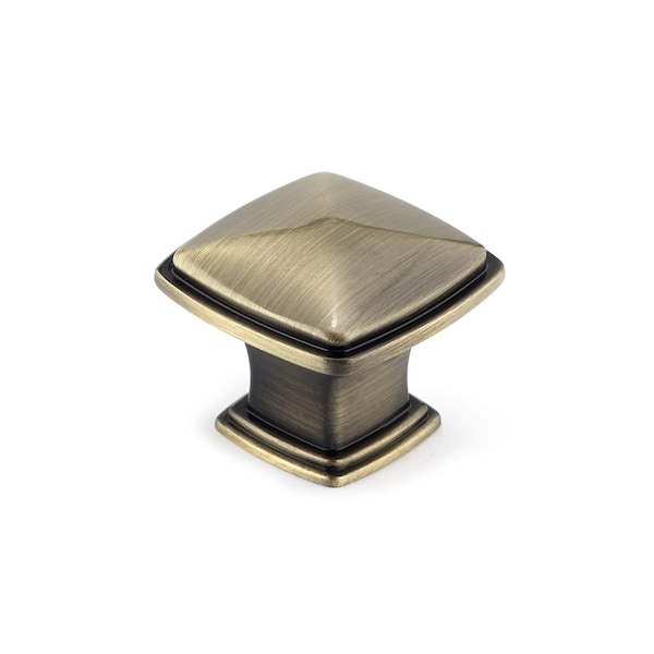 Richelieu 1 7/32 in (31 mm) x 1 7/32 in (31 mm) Antique English Transitional Cabinet Knob - BP81091AE