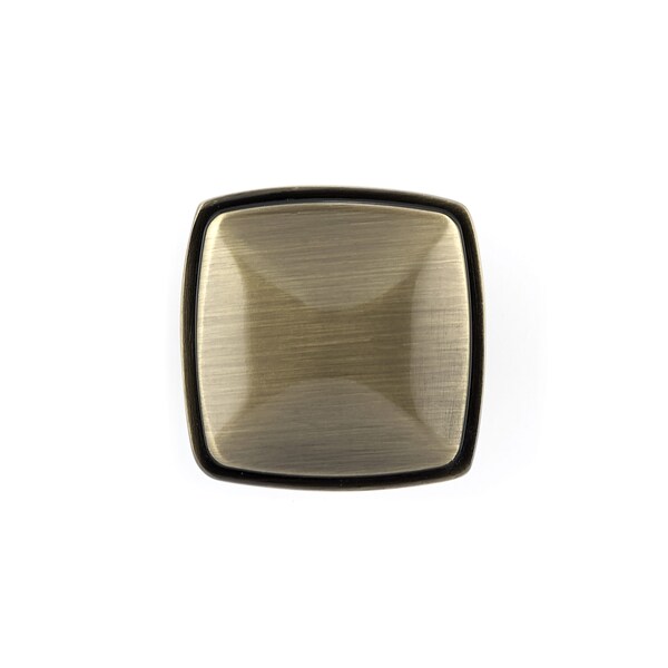 Richelieu 1 7/32 in (31 mm) x 1 7/32 in (31 mm) Antique English Transitional Cabinet Knob - BP81091AE