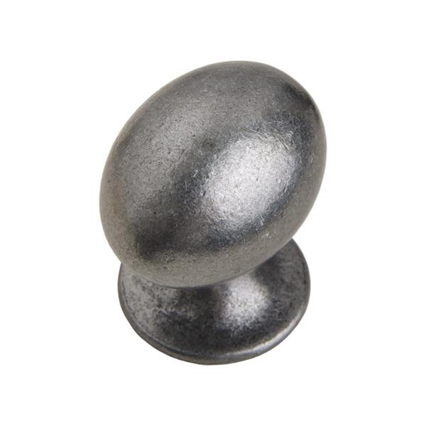 Utopia Alley Danbury Oval Cabinet Knob Antique Iron 1-1/4 inch Single - HW340PLAI011