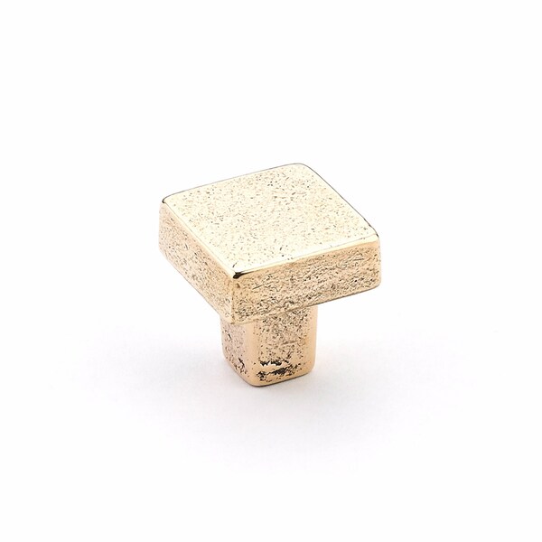Schaub 1-1/4in Diameter Square Vinci Cabinet Knob Natural Bronze Finish - 789-NB