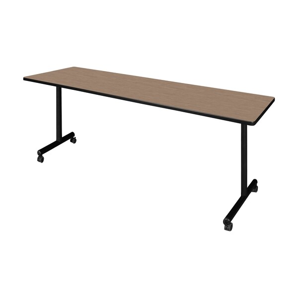 Regency Kobe Mobile T-Base Training Seminar Table, 84 in W, 24 in L, Neo Walnut - MKTRCC8424NO