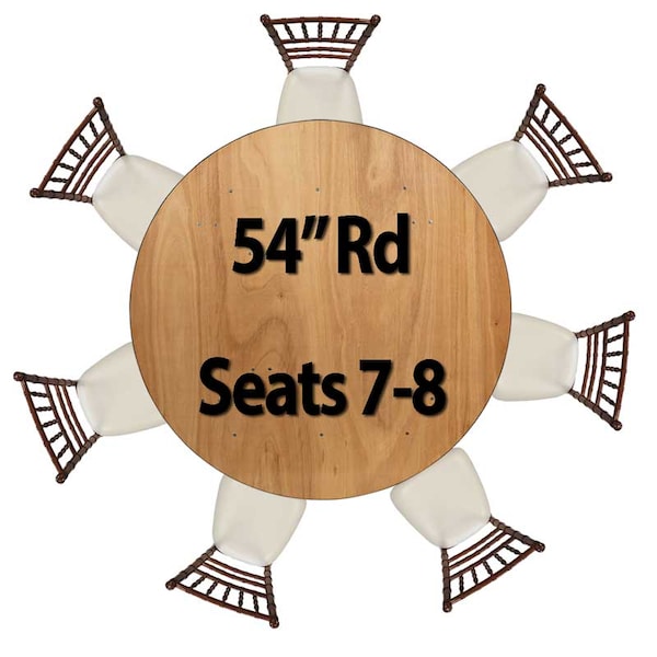 Atlas Commercial Products Titan Series 54 Round Wood Folding Table - WFT5-54R