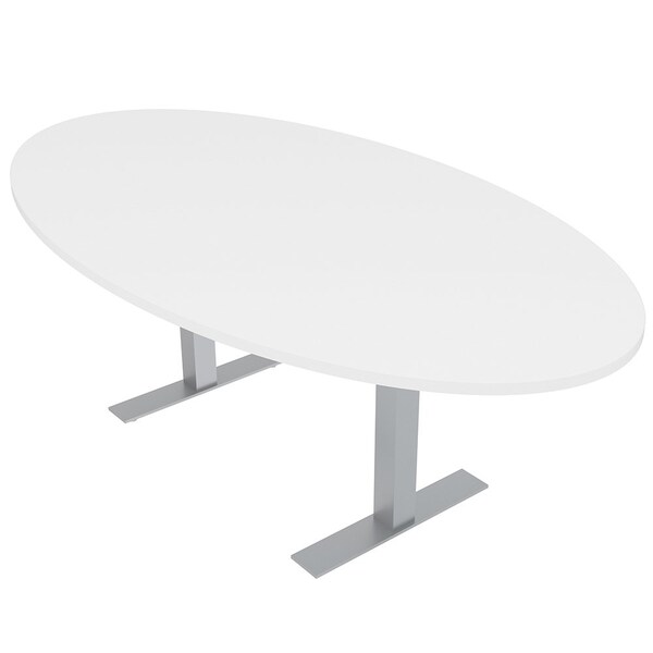 Skutchi Designs 45.25 in W, 71.5 in L, 29 in H, Engineered Wood Top, White - HAR-OVL-46X72-T-XD09