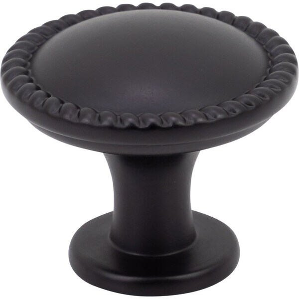 Designperfect 1-1/4 Diameter Round Cabinet Knob, Matte/Flat Black, 10PK - DPA10R11KBLK
