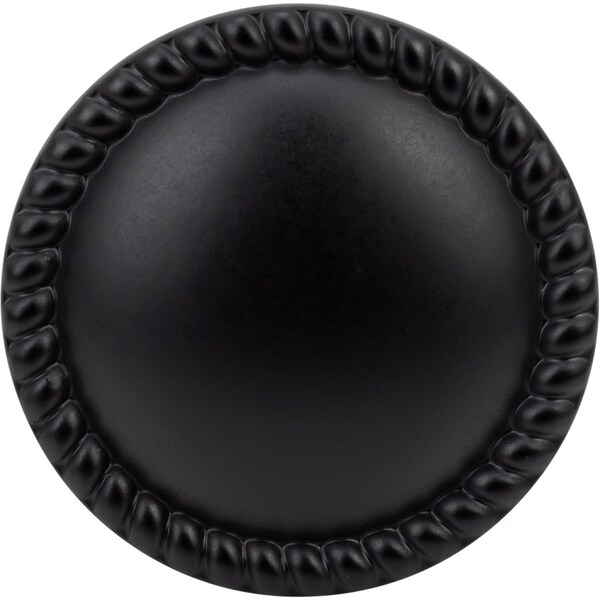 Designperfect 1-1/4 Diameter Round Cabinet Knob, Matte/Flat Black, 10PK - DPA10R11KBLK